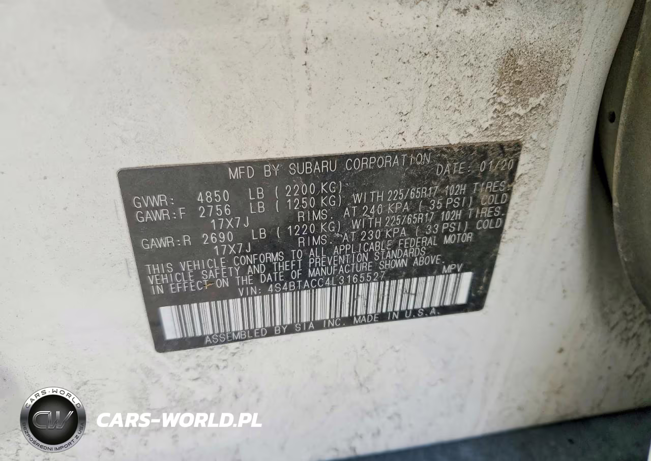 2020 Subaru Outback Premium VIN:4S4BTACC4L3165527 - 12