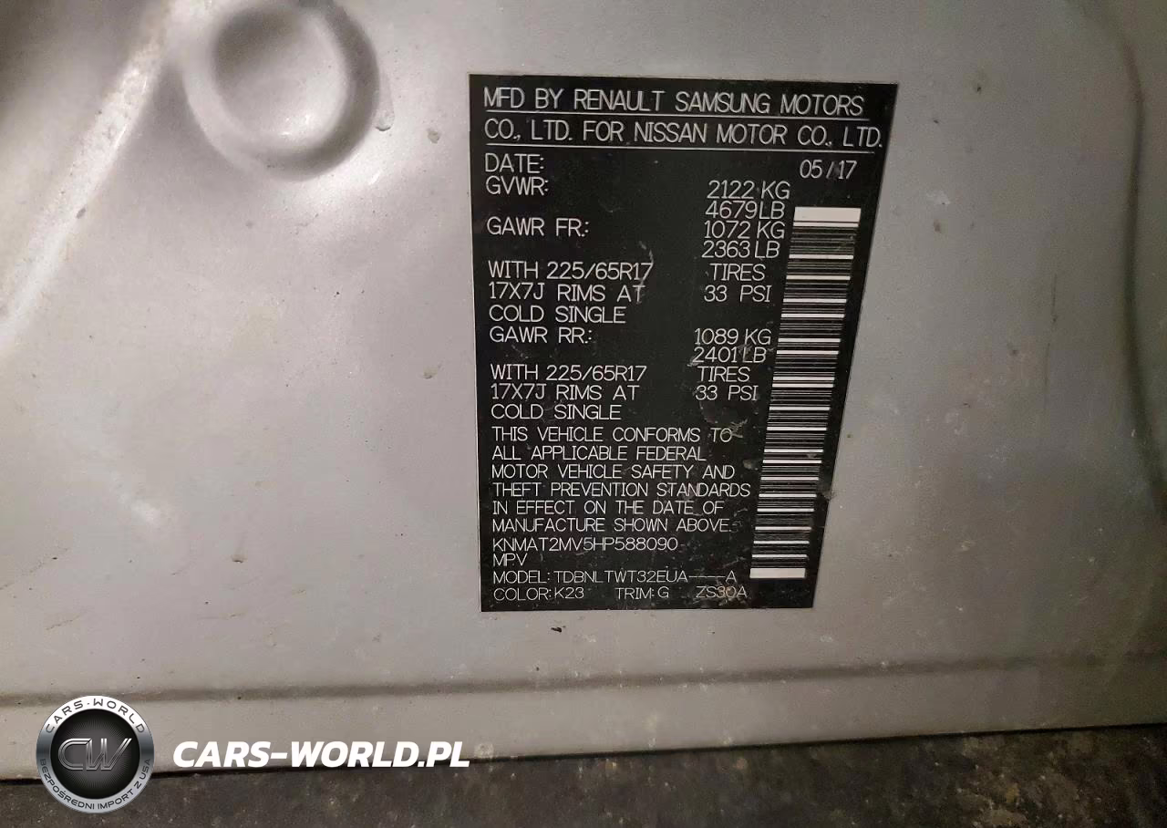 2017 Nissan Rogue VIN:KNMAT2MV5HP588090 - 14