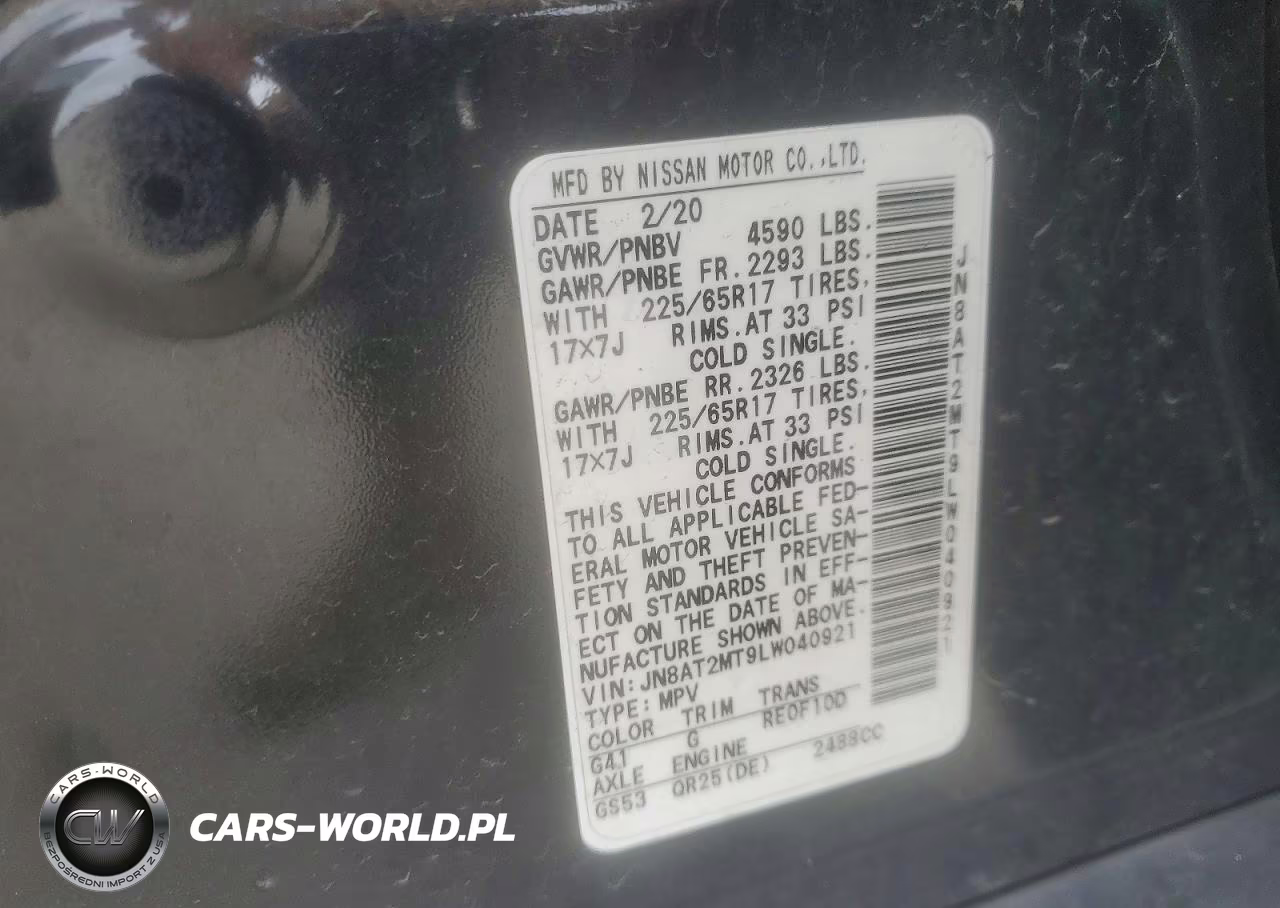 2020 Nissan Rogue Sv VIN:JN8AT2MT9LW040921 - 13
