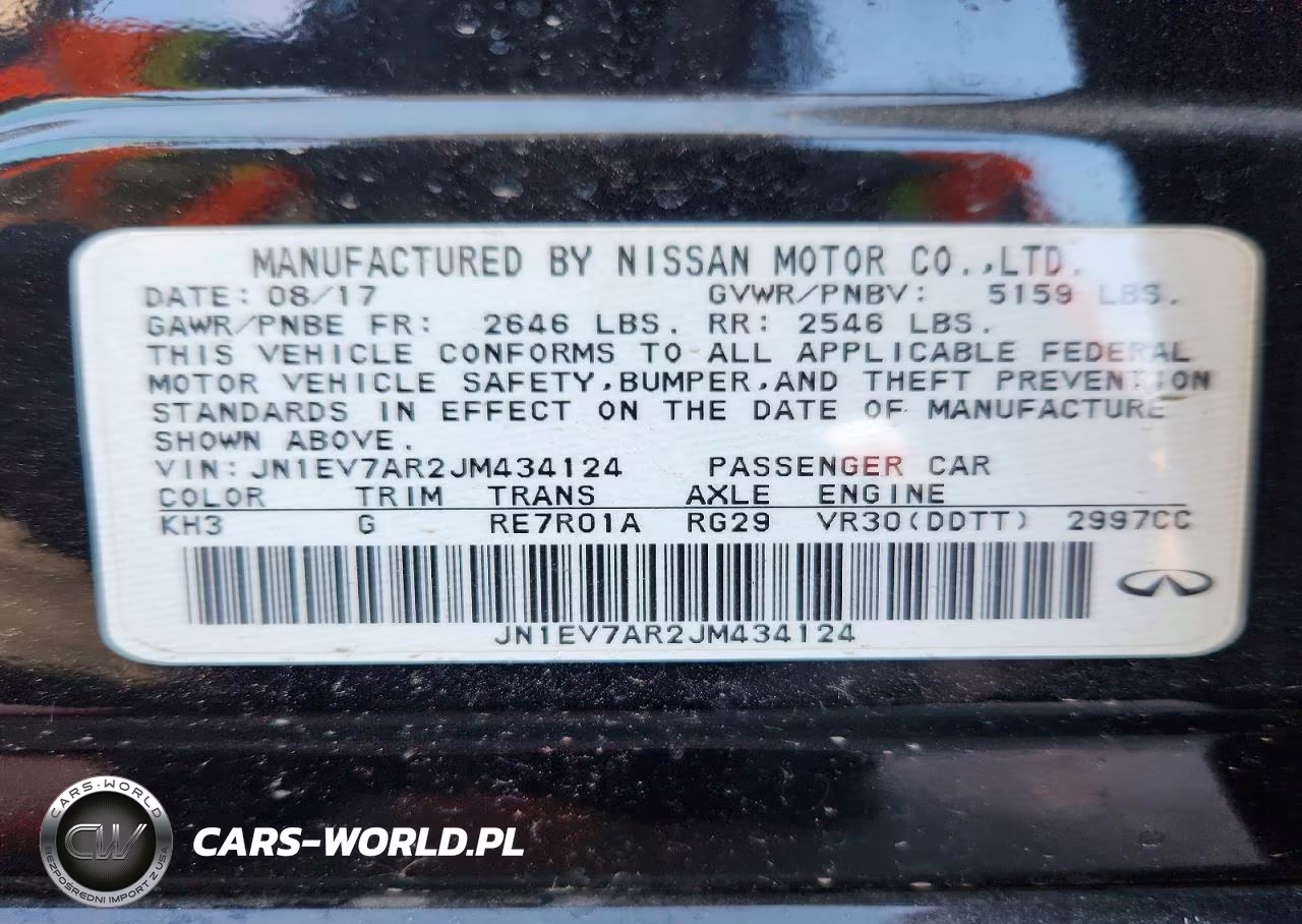 2018 Infiniti Q50 3.0T Sport VIN:JN1EV7AR2JM434124 - 12