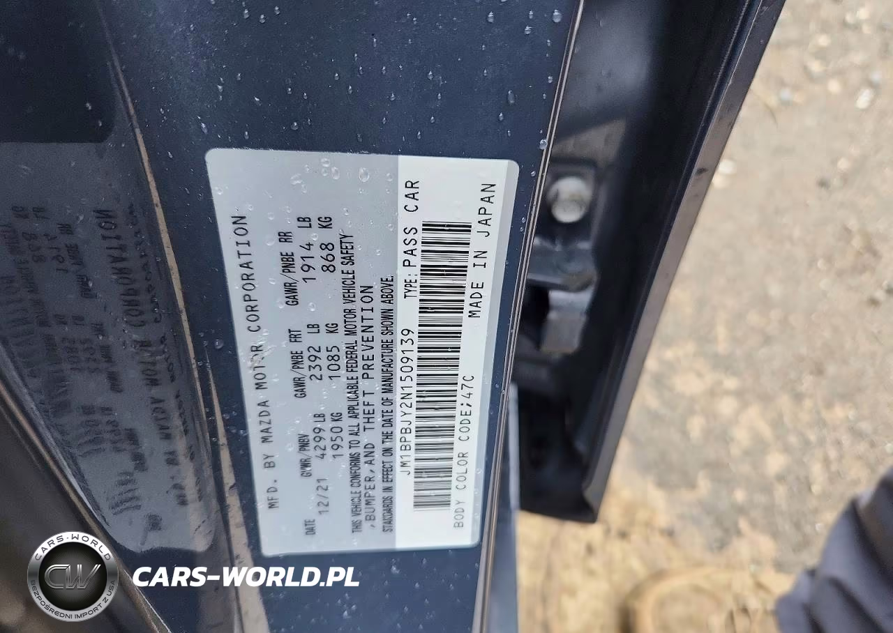2022 Mazda 3 VIN:JM1BPBJY2N1509139 - 12