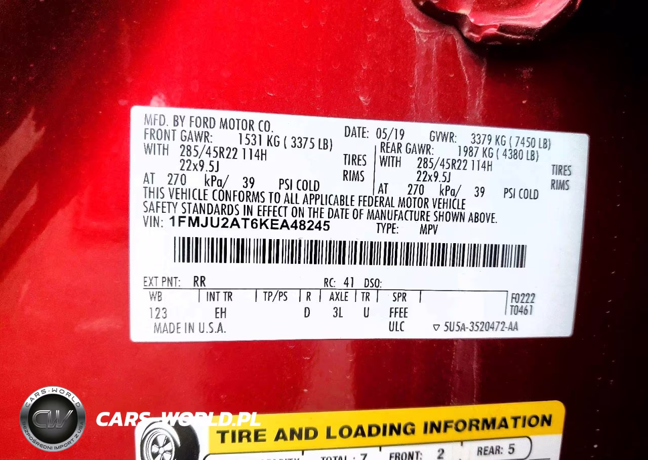 2019 Ford Expedition Limited VIN:1FMJU2AT6KEA48245 - 13