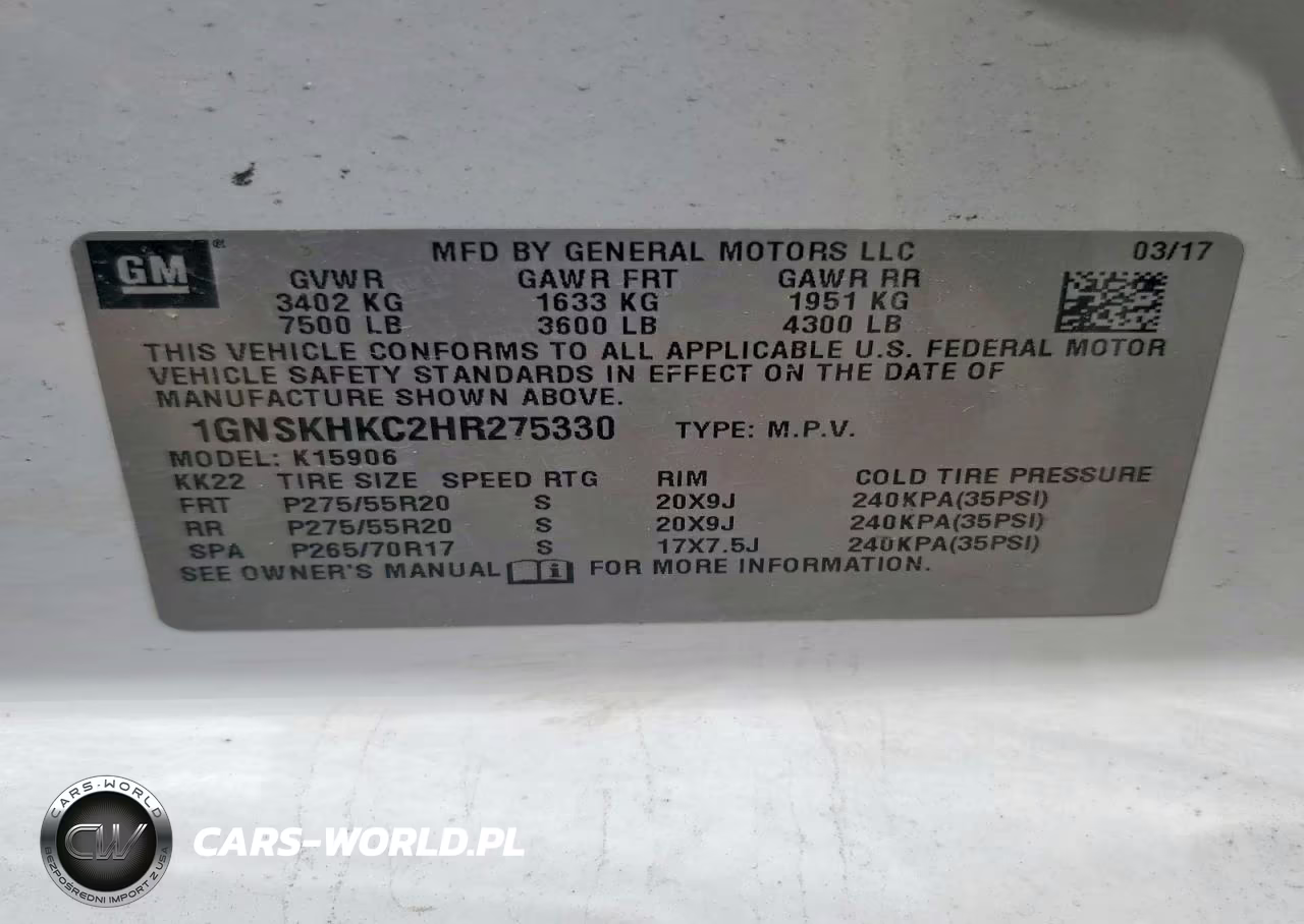 2017 Chevrolet Suburban K1500 Lt VIN:1GNSKHKC2HR275330 - 13