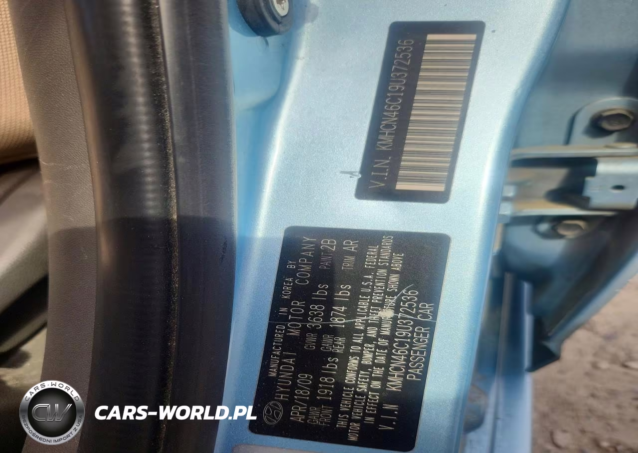 2009 Hyundai Accent Gls VIN:KMHCN46C19U372536 - 12
