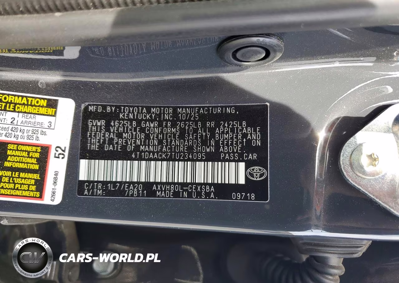 2026 Toyota Camry Se VIN:4T1DAACK7TU234095 - 13