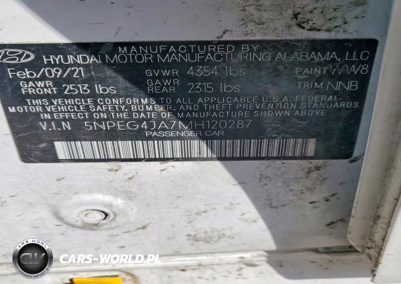 2021 Hyundai Sonata Se VIN:5NPEG4JA7MH120287 - 12