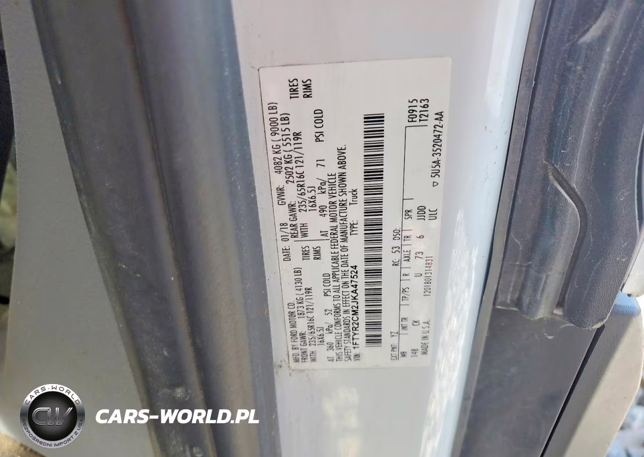 2018 Ford Transit T-250 VIN:1FTYR2CM2JKA47524 - 13