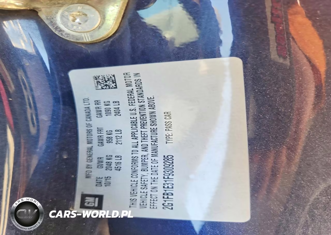 2015 Chevrolet Camaro Ls VIN:2G1FB1E31F9309285 - 12