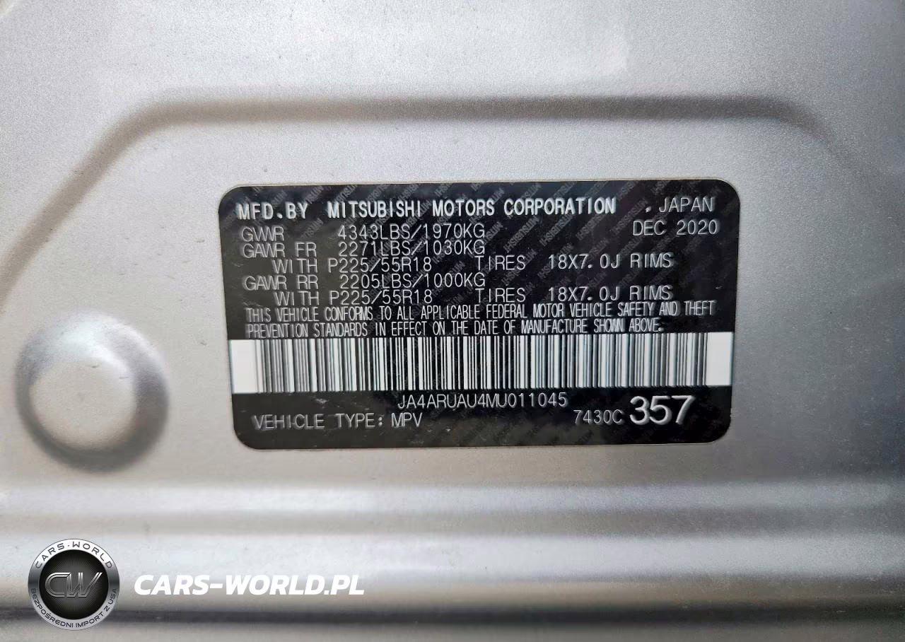 2021 Mitsubishi Outlander Sport Es VIN:JA4ARUAU4MU011045 - 13