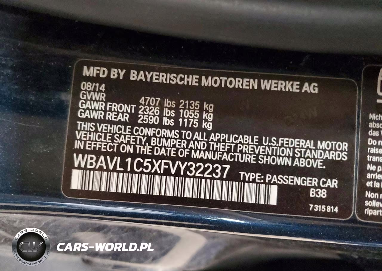 2015 BMW X1 xDrive28I VIN:WBAVL1C5XFVY32237 - 13