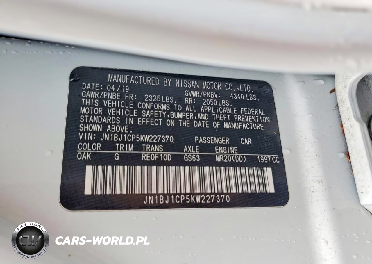 2019 Nissan Rogue Sport S VIN:JN1BJ1CP5KW227370 - 13
