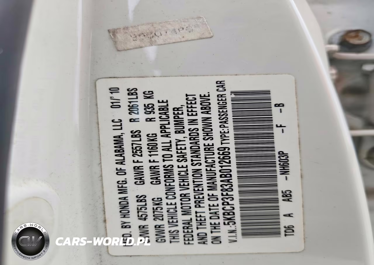 2010 Honda Accord Exl VIN:5KBCP3F83AB012669 - 12