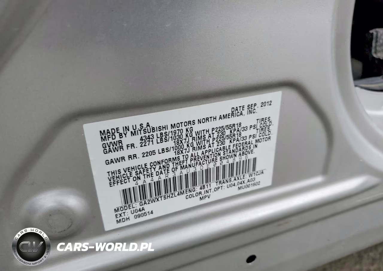 2013 Mitsubishi Outlander Sport Es VIN:4A4AR3AU3DE004896 - 12