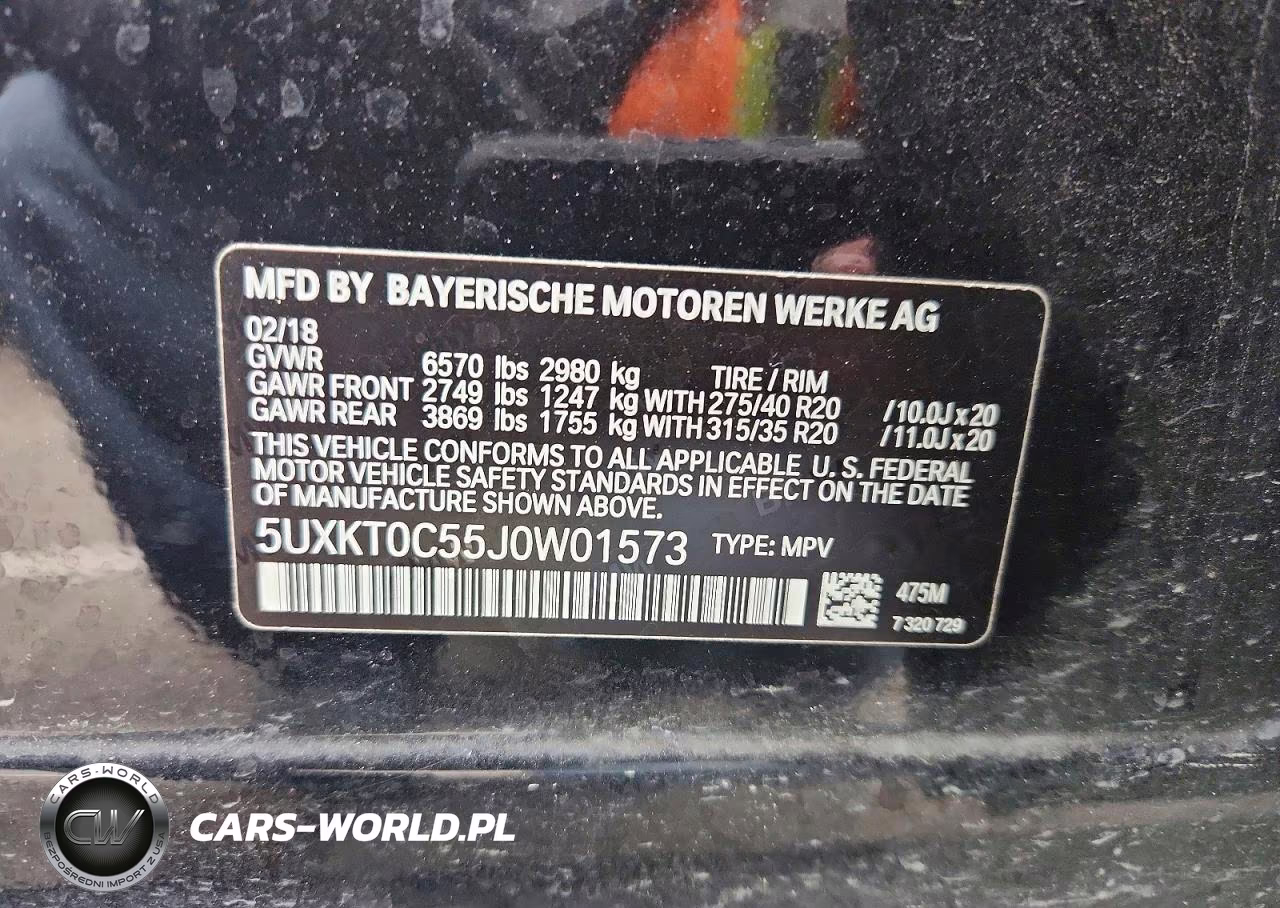 2018 BMW X5 Xdr40E VIN:5UXKT0C55J0W01573 - 12