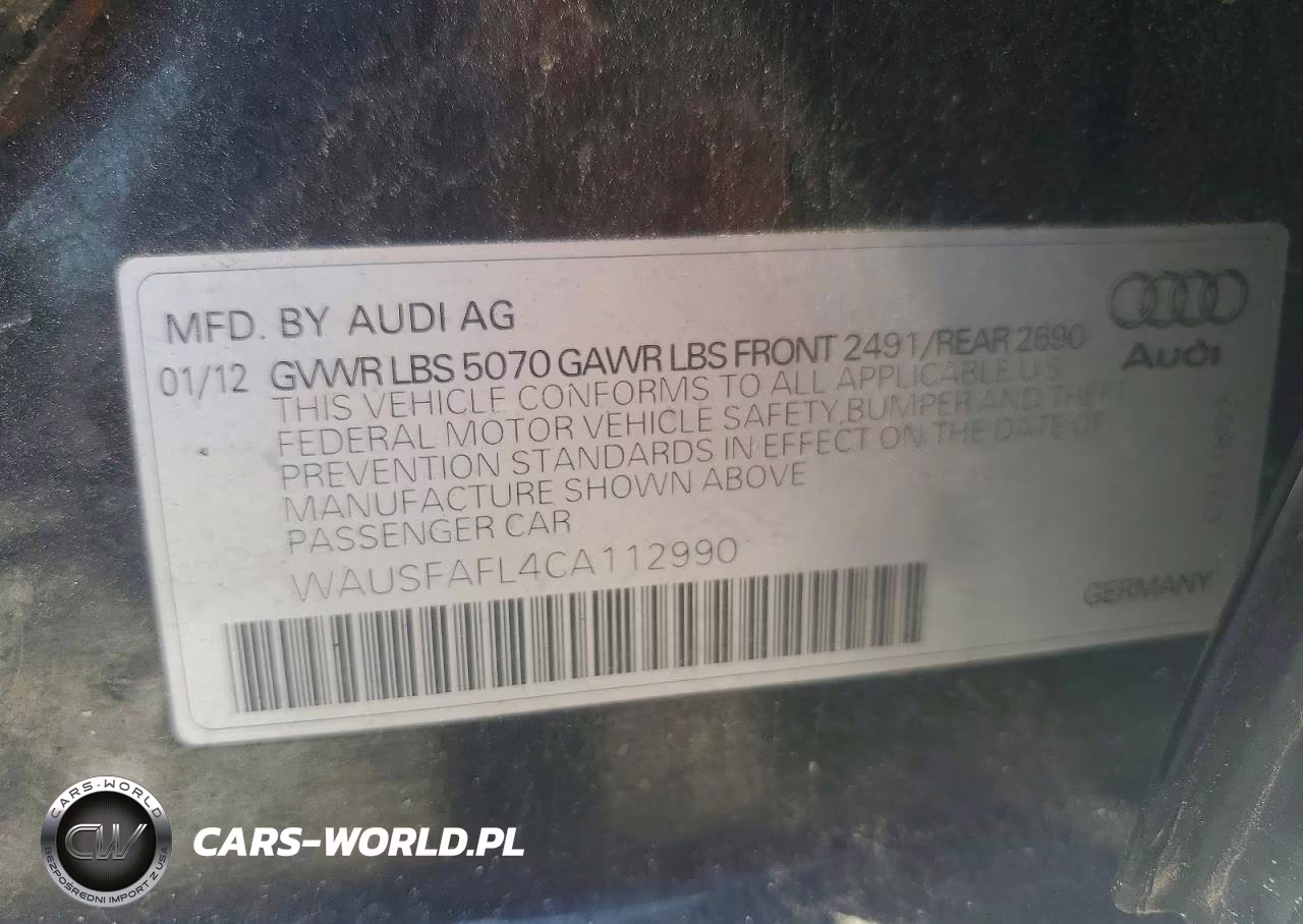 2012 Audi A4 Premium VIN:WAUSFAFL4CA112990 - 12