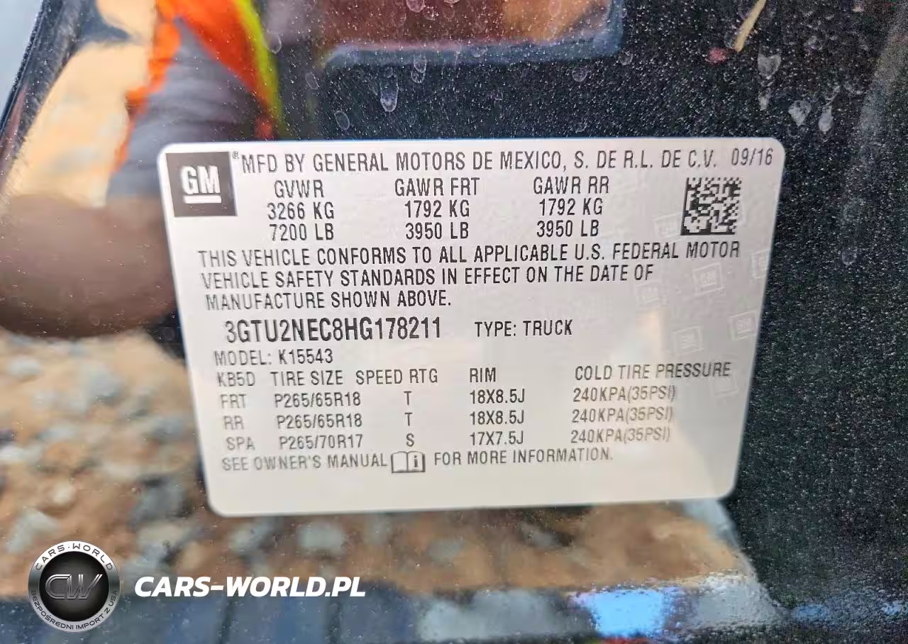 2017 GMC Sierra K1500 Slt VIN:3GTU2NEC8HG178211 - 12
