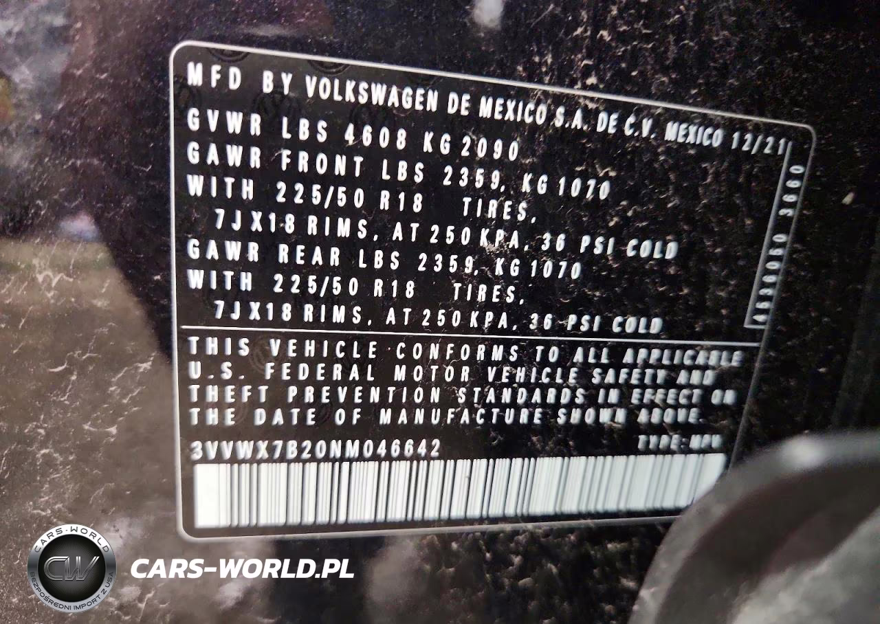 2022 Volkswagen Taos Se VIN:3VVWX7B20NM046642 - 13