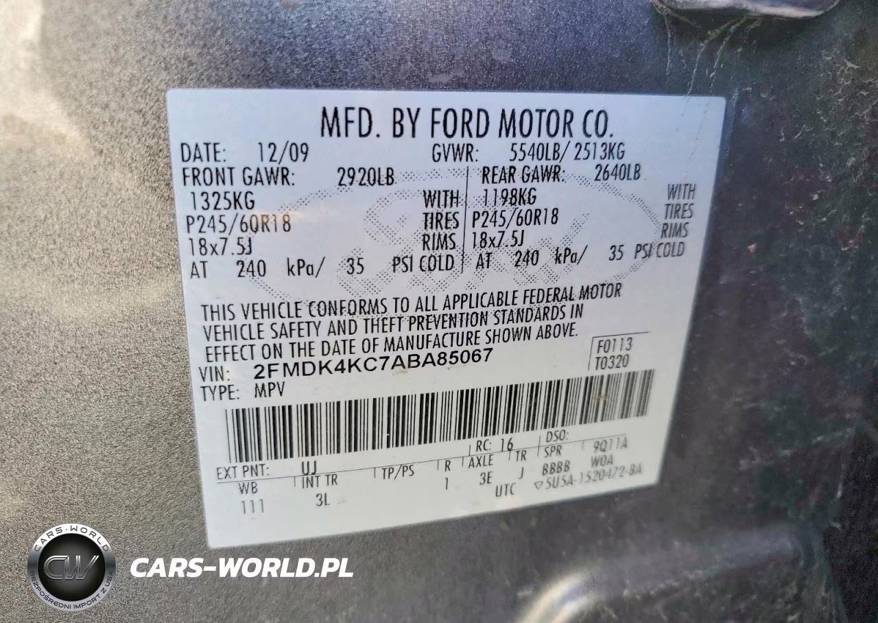 2010 Ford Edge Limited VIN:2FMDK4KC7ABA85067 - 13