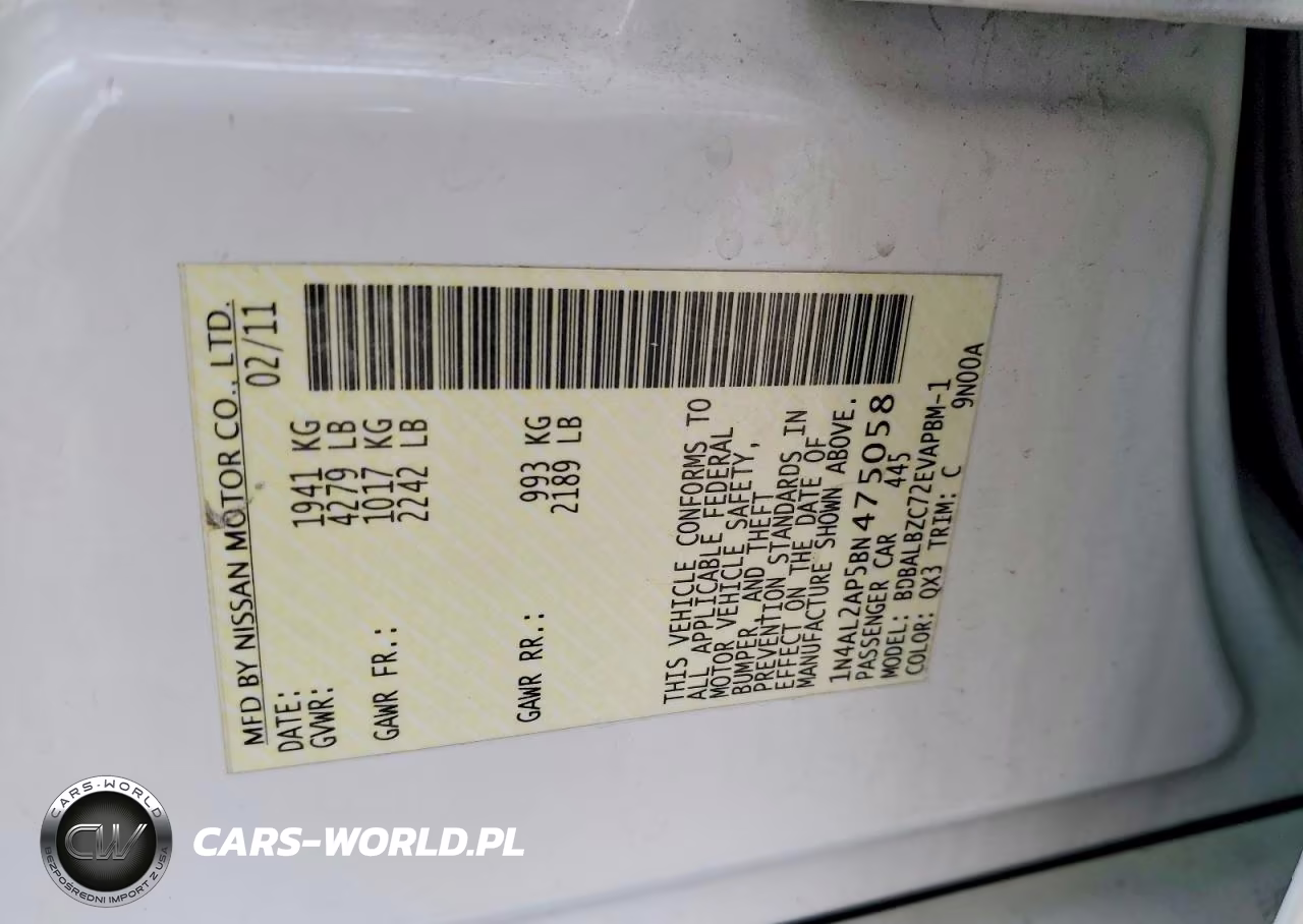 2011 Nissan Altima 2.5 VIN:1N4AL2AP5BN475058 - 12