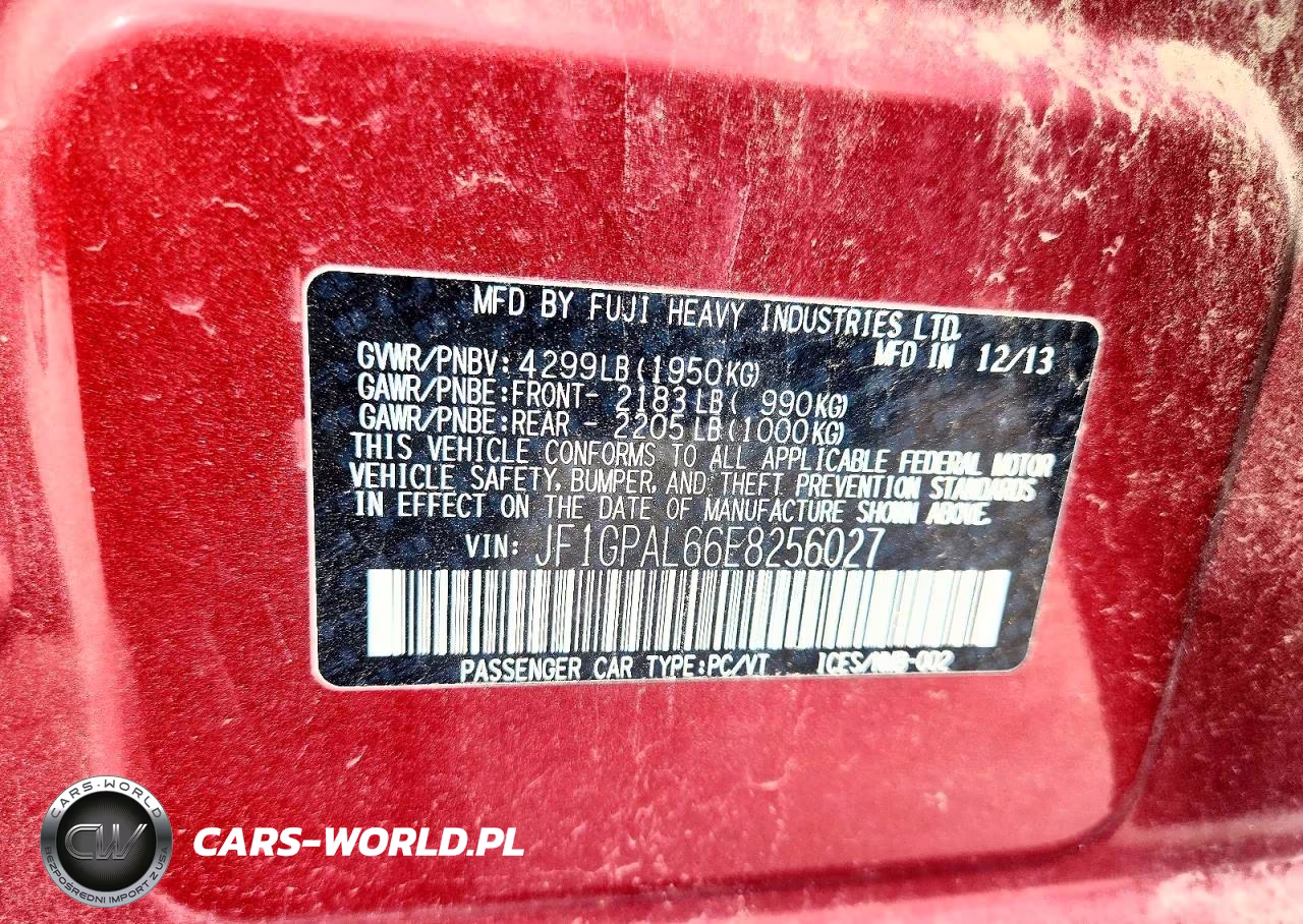 2014 Subaru Impreza Sport Premium VIN:JF1GPAL66E8256027 - 13
