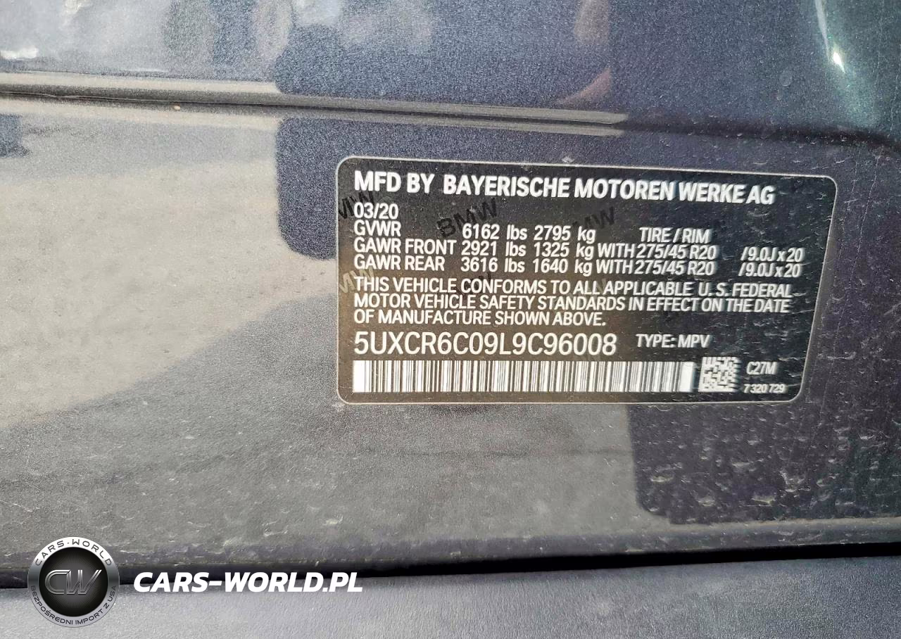 2020 BMW X5 xDrive40I VIN:5UXCR6C09L9C96008 - 13