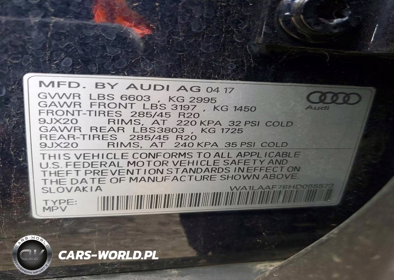2017 Audi Q7 Premium Plus VIN:WA1LAAF78HD055573 - 13