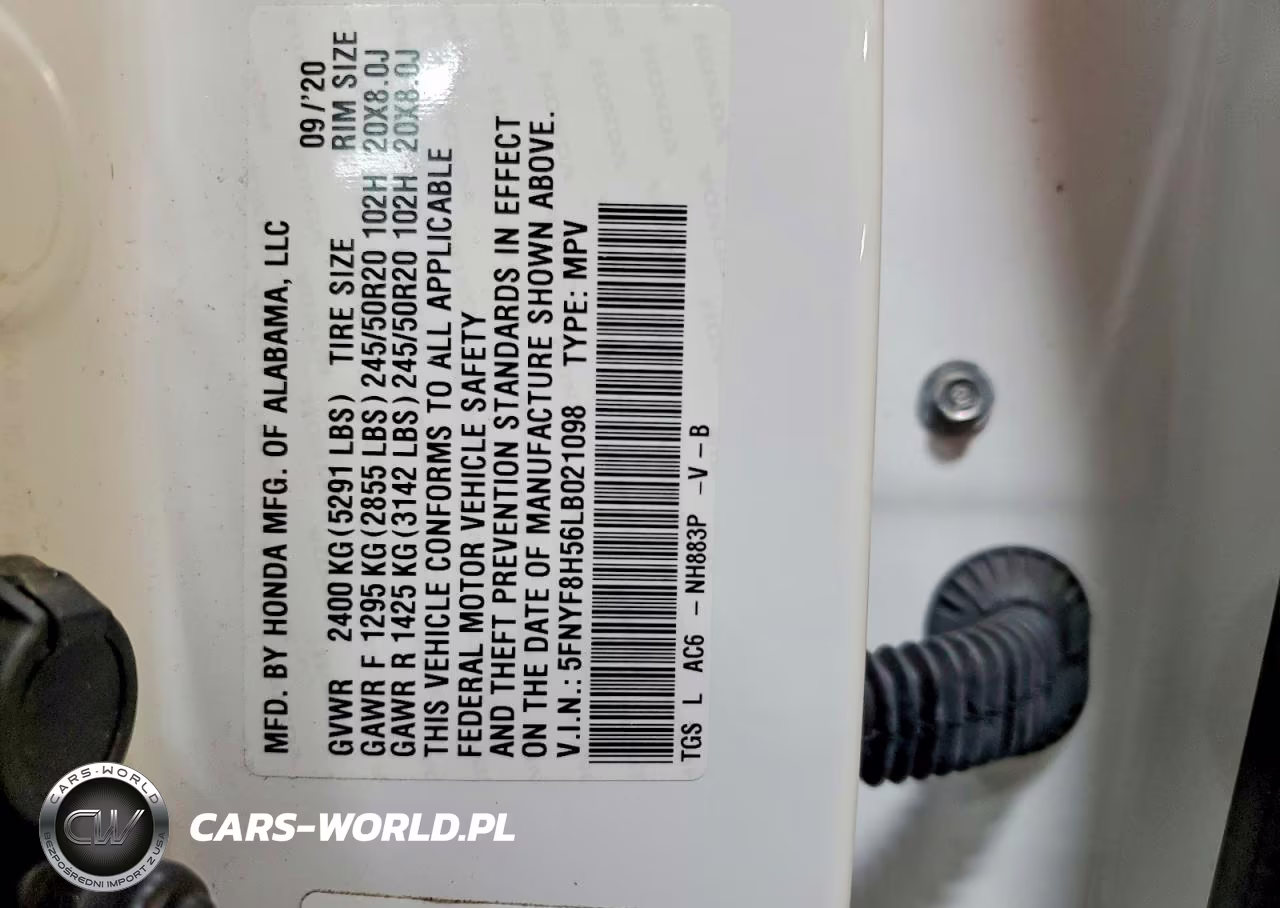2020 Honda Passport Exl VIN:5FNYF8H56LB021098 - 13