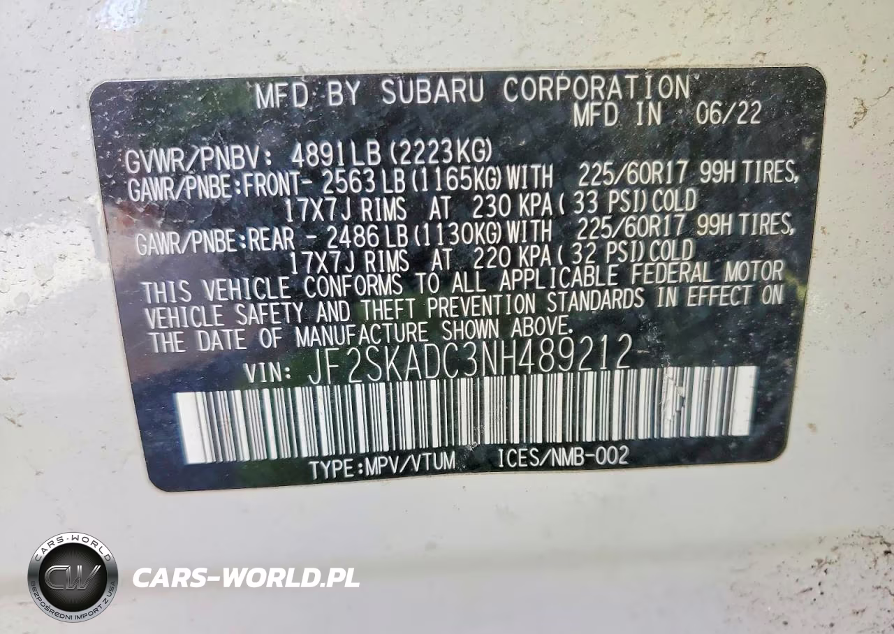 2022 Subaru Forester Premium VIN:JF2SKADC3NH489212 - 13