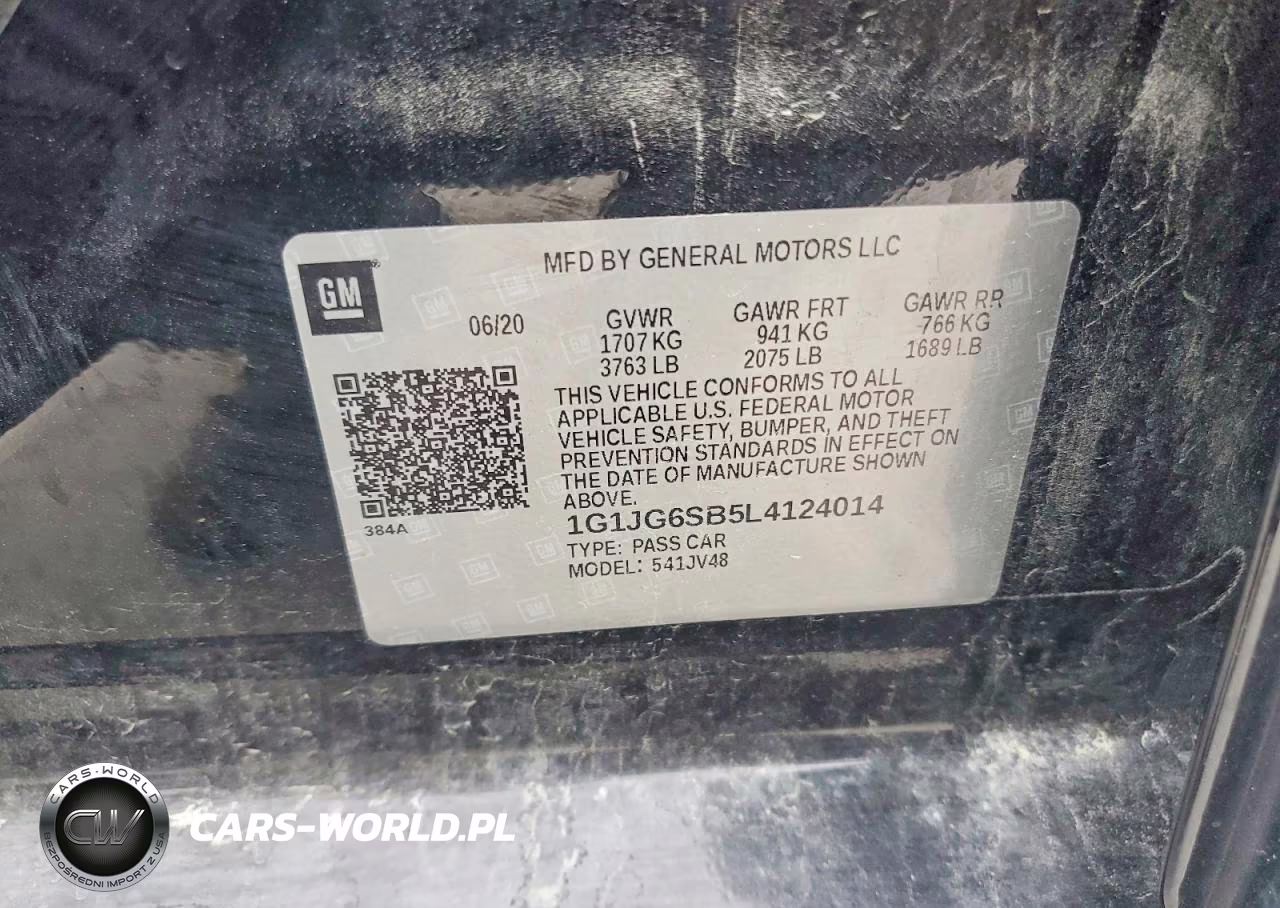 2020 Chevrolet Sonic VIN:1G1JG6SB5L4124014 - 13