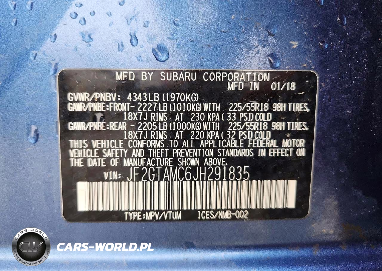 2018 Subaru Crosstrek Limited VIN:JF2GTAMC6JH291835 - 13