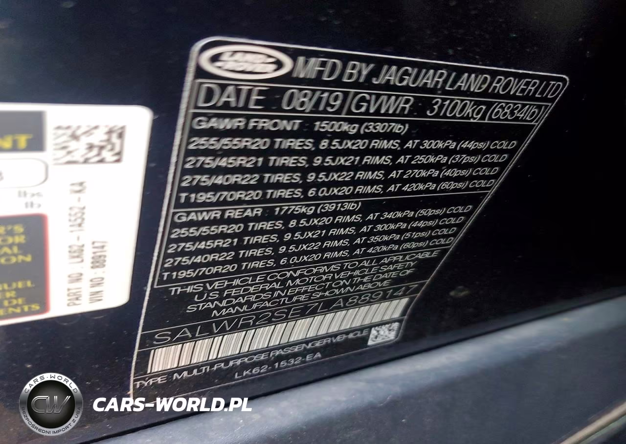 2020 Land Rover Range Rover Sport P525 Hse VIN:SALWR2SE7LA889147 - 13