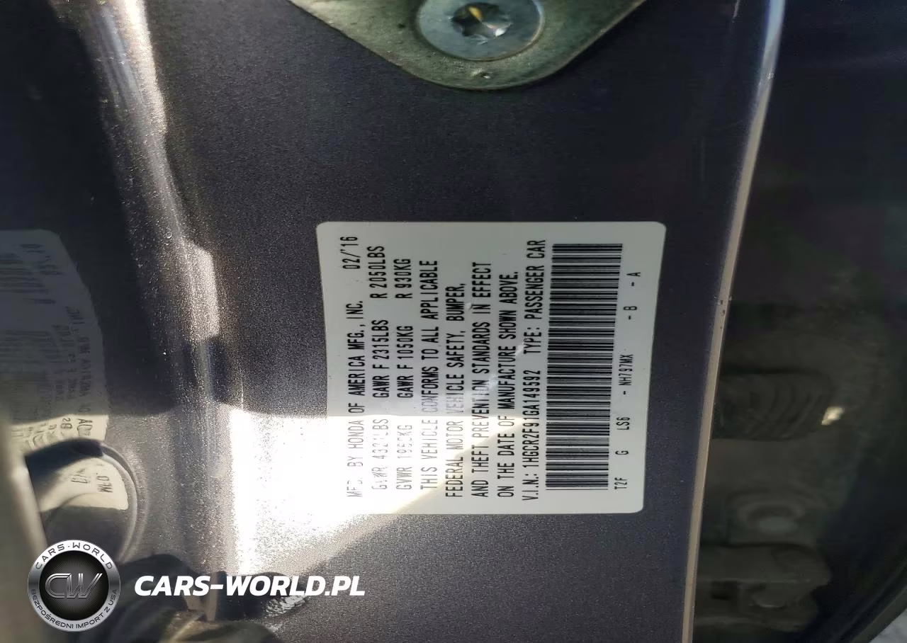 2016 Honda Accord Exl VIN:1HGCR2F91GA149592 - 12