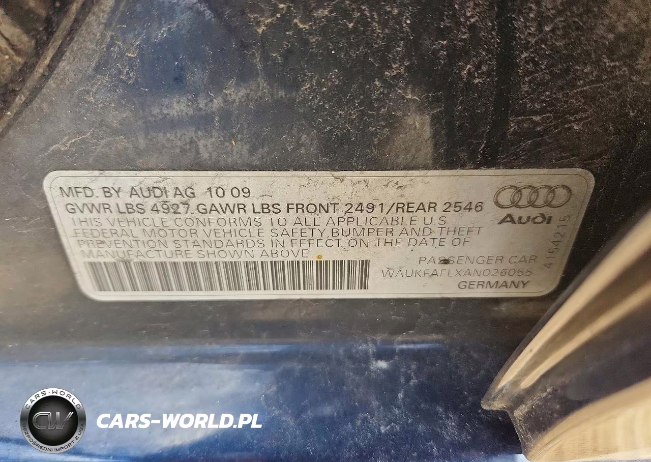 2010 Audi A4 Prestige VIN:WAUKFAFLXAN026055 - 12