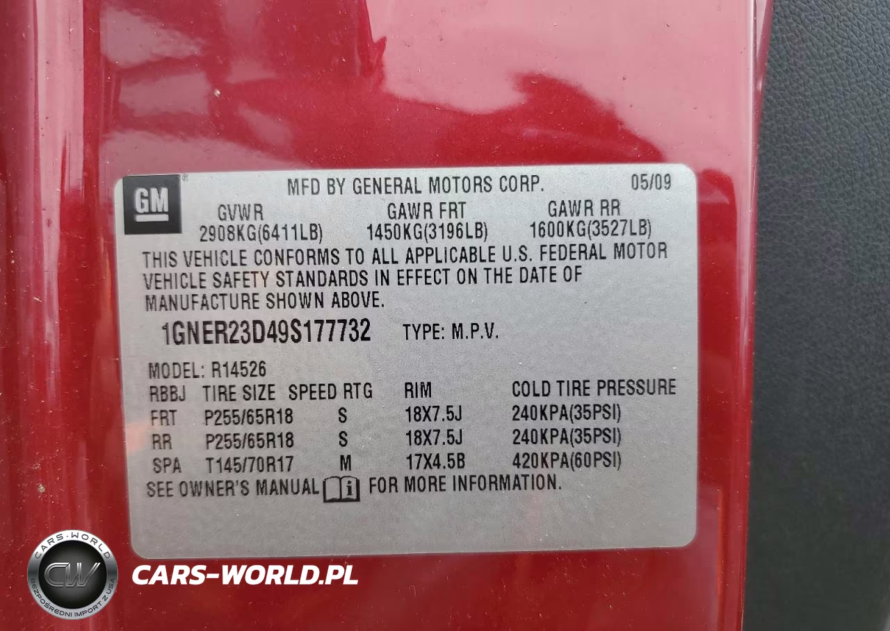 2009 Chevrolet Traverse Lt VIN:1GNER23D49S177732 - 14