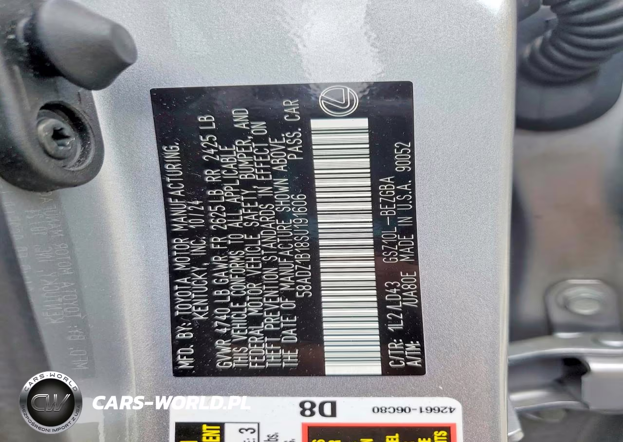 2021 Lexus Es 350 Base VIN:58ADZ1B18SU191606 - 12