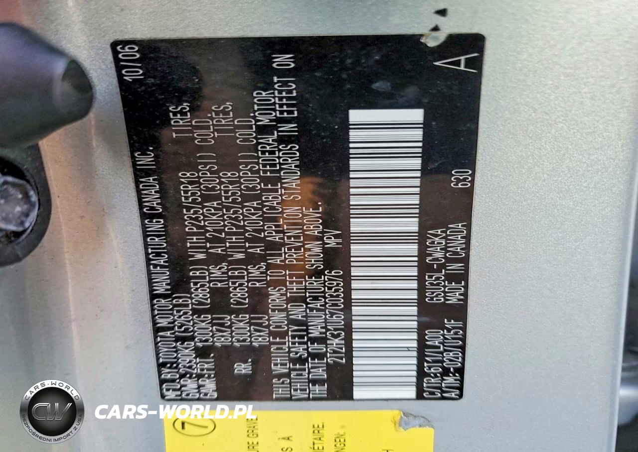 2007 Lexus Rx 350 VIN:2T2HK31U67C035976 - 13
