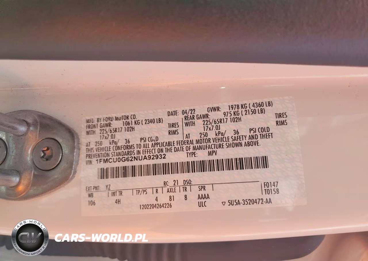 2022 Ford Escape Se VIN:1FMCU0G62NUA92932 - 13