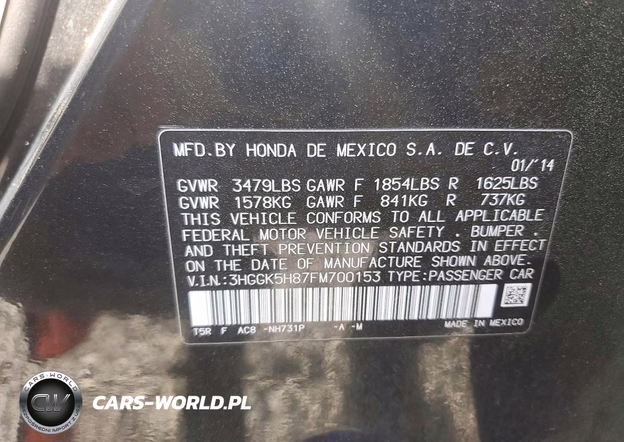 2015 Honda Fit Ex VIN:3HGGK5H87FM700153 - 13