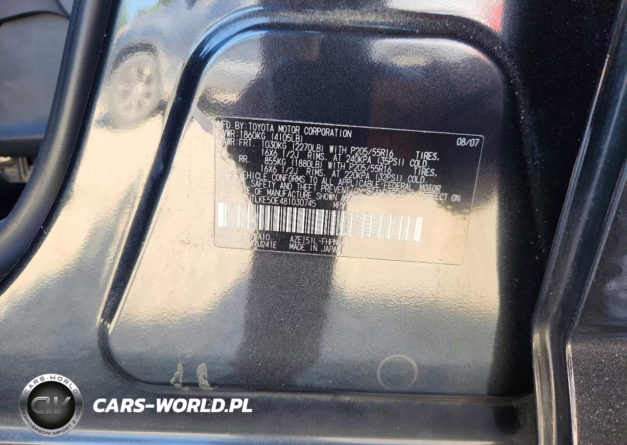 2008 Scion Xb Base VIN:JTLKE50E481030745 - 12