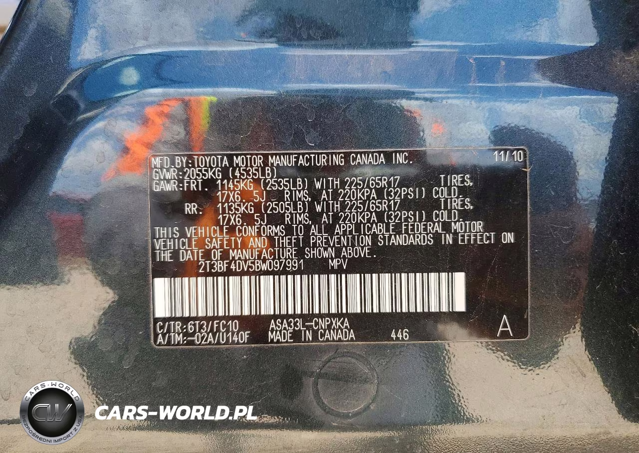 2011 Toyota Rav4 Base VIN:2T3BF4DV5BW097991 - 13