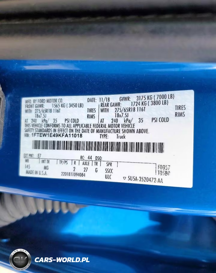 2019 Ford F150 Supercrew VIN:1FTEW1E49KFA11018 - 13