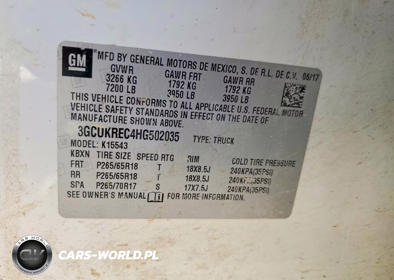 2017 Chev Silverado K1500 Lt VIN:3GCUKREC4HG502035 - 13