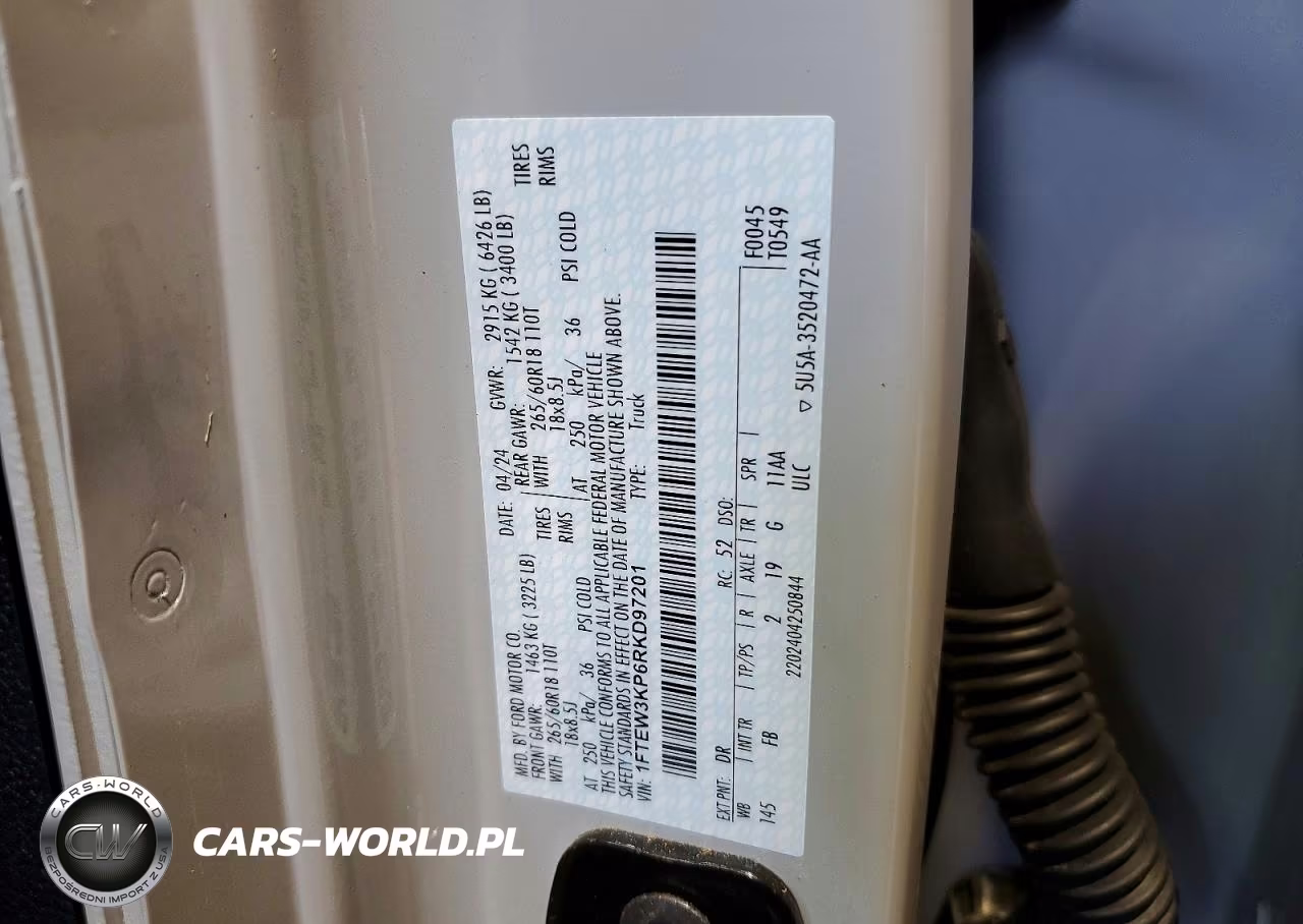 2024 Ford F150 Xlt VIN:1FTEW3KP6RKD97201 - 13
