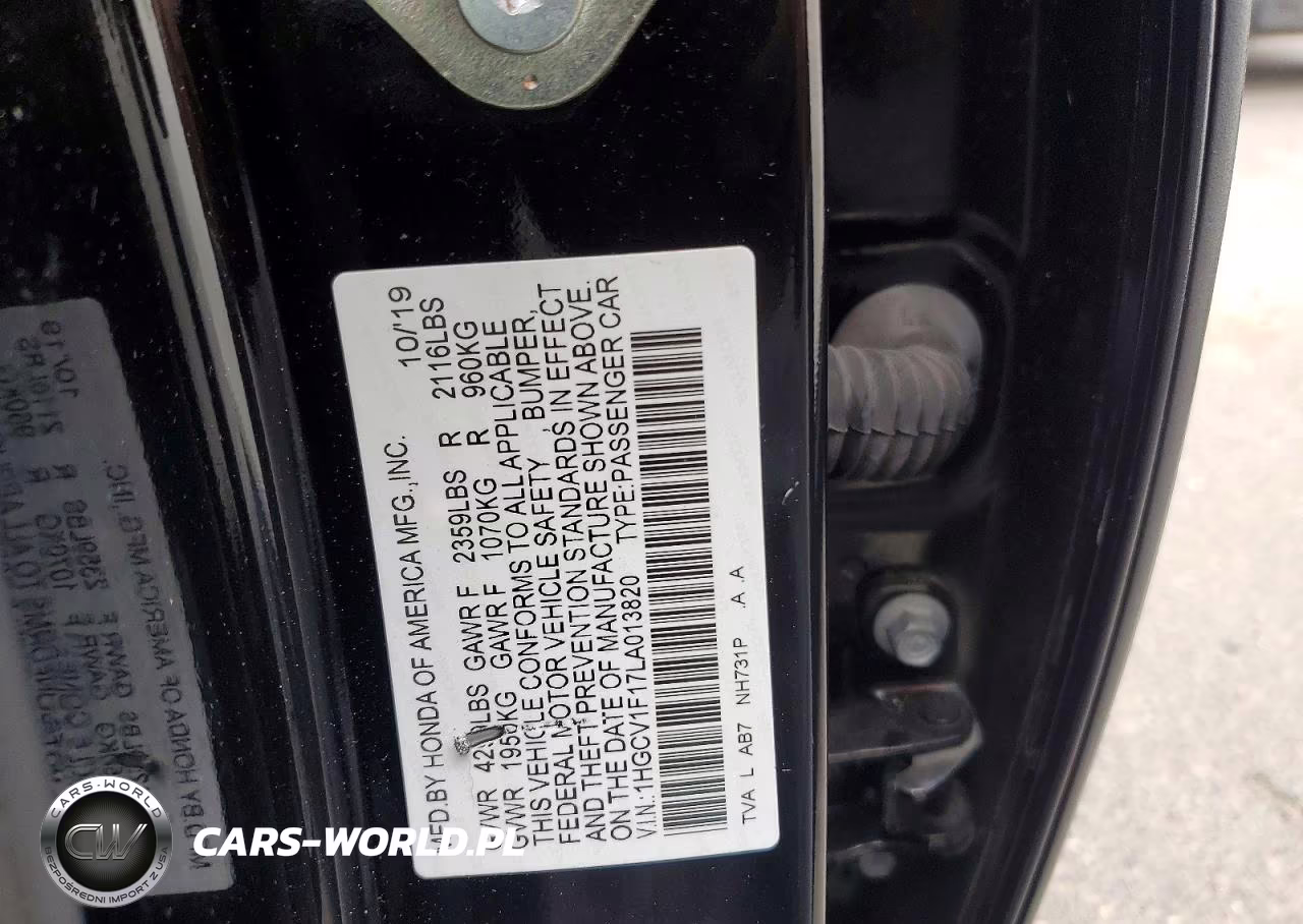 2020 Honda Accord Lx VIN:1HGCV1F17LA013820 - 12