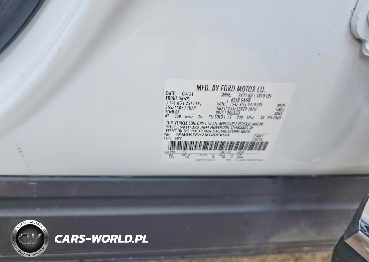 2021 Ford Explorer Limited VIN:1FMSK7FH2MGB53030 - 14