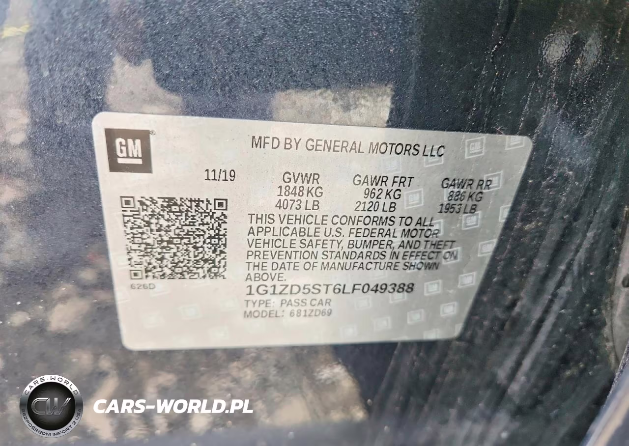 2020 Chevrolet Malibu Lt VIN:1G1ZD5ST6LF049388 - 12
