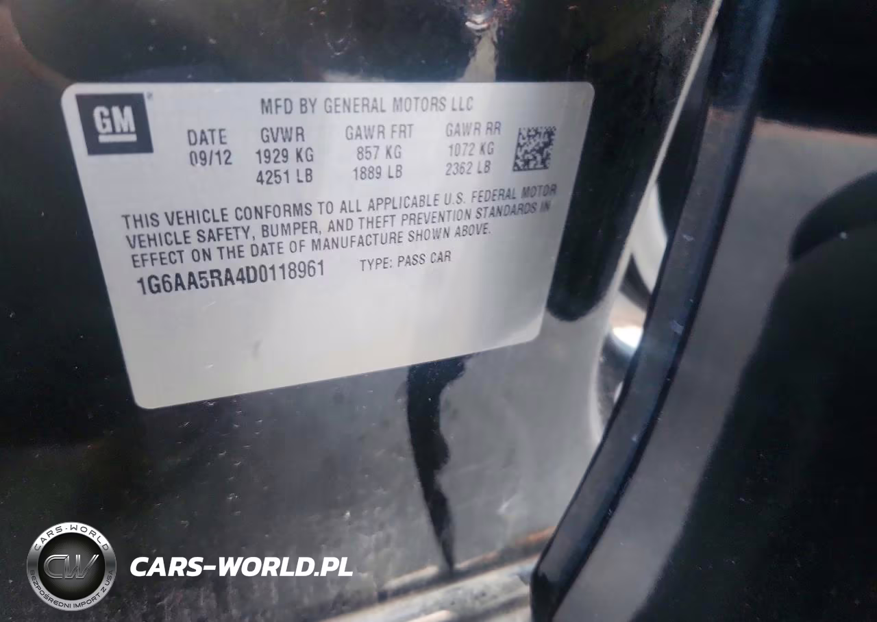 2013 Cadillac Ats VIN:1G6AA5RA4D0118961 - 13