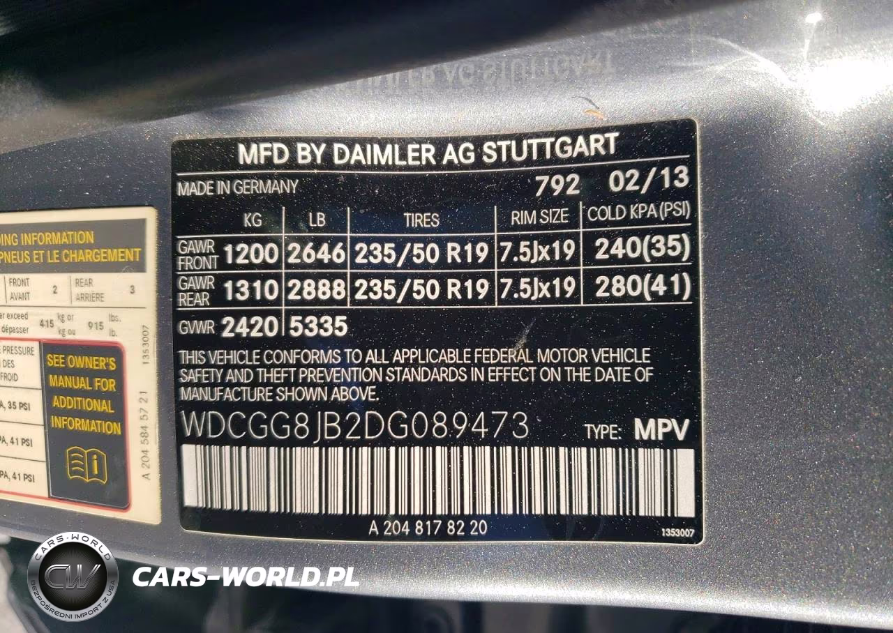 2013 Mercedes-Benz Glk 350 4Matic VIN:WDCGG8JB2DG089473 - 13