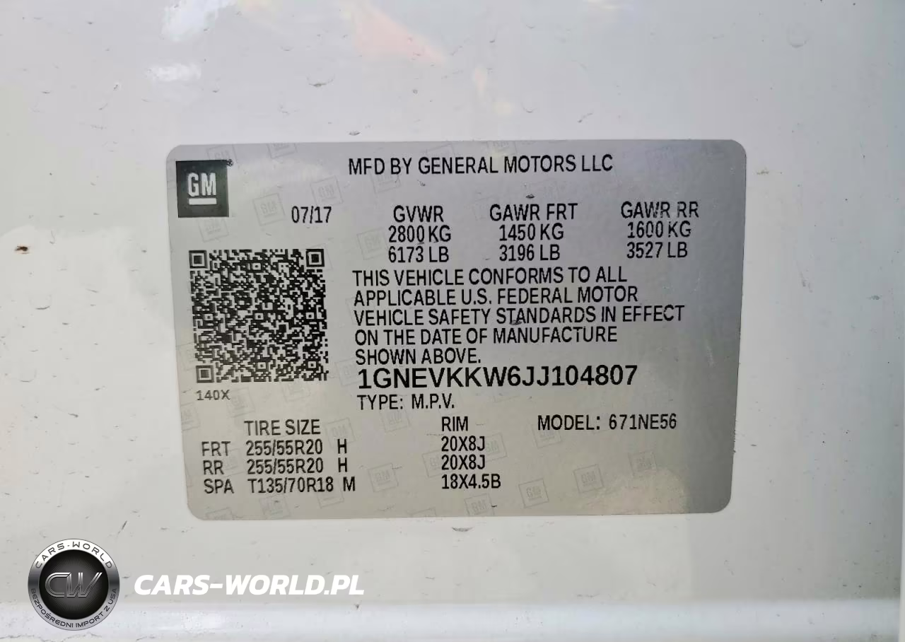 2018 Chevrolet Traverse High Country VIN:1GNEVKKW6JJ104807 - 13