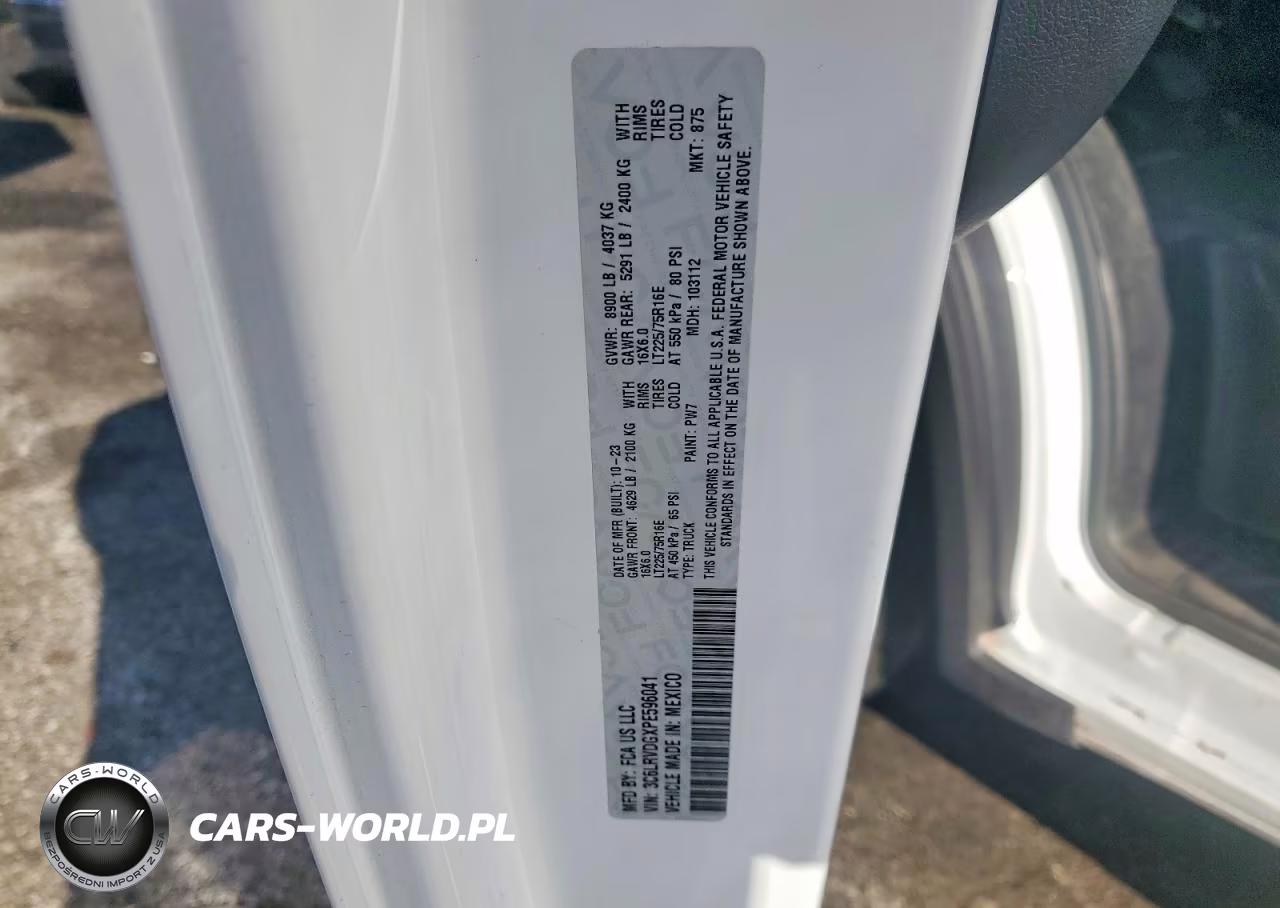 2023 Ram Promaster 2500 Utility - Service Van VIN:3C6LRVDGXPE596041 - 14